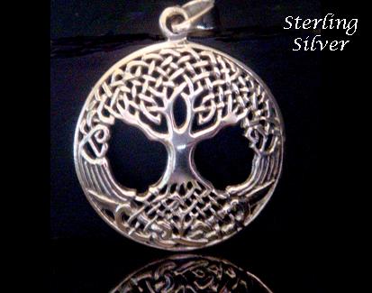 Tree Of Life Necklace Pendant Celtic Design - Sterling Silver