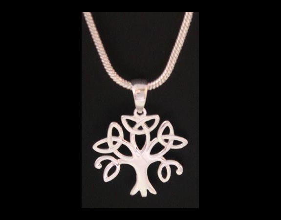 Tree of Life Pendant, Sterling Silver, Contemporary Design