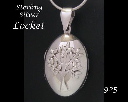 Tree of Life Locket, 925 Silver with 925 Tree of Life Pendant