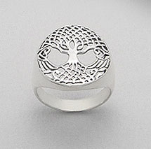 Celtic Design Tree Of Life Ring | Size 8 | Sterling Silver Ring